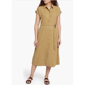 Faherty | Arlie short sleeve shirt dress size L